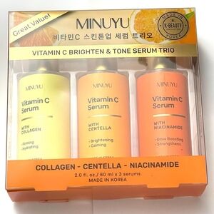 Vitamin C Brighten & Tone Serum Trio - Yellow, Orange, Cream